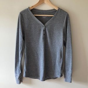 Front Button Waffle Knit Tunic